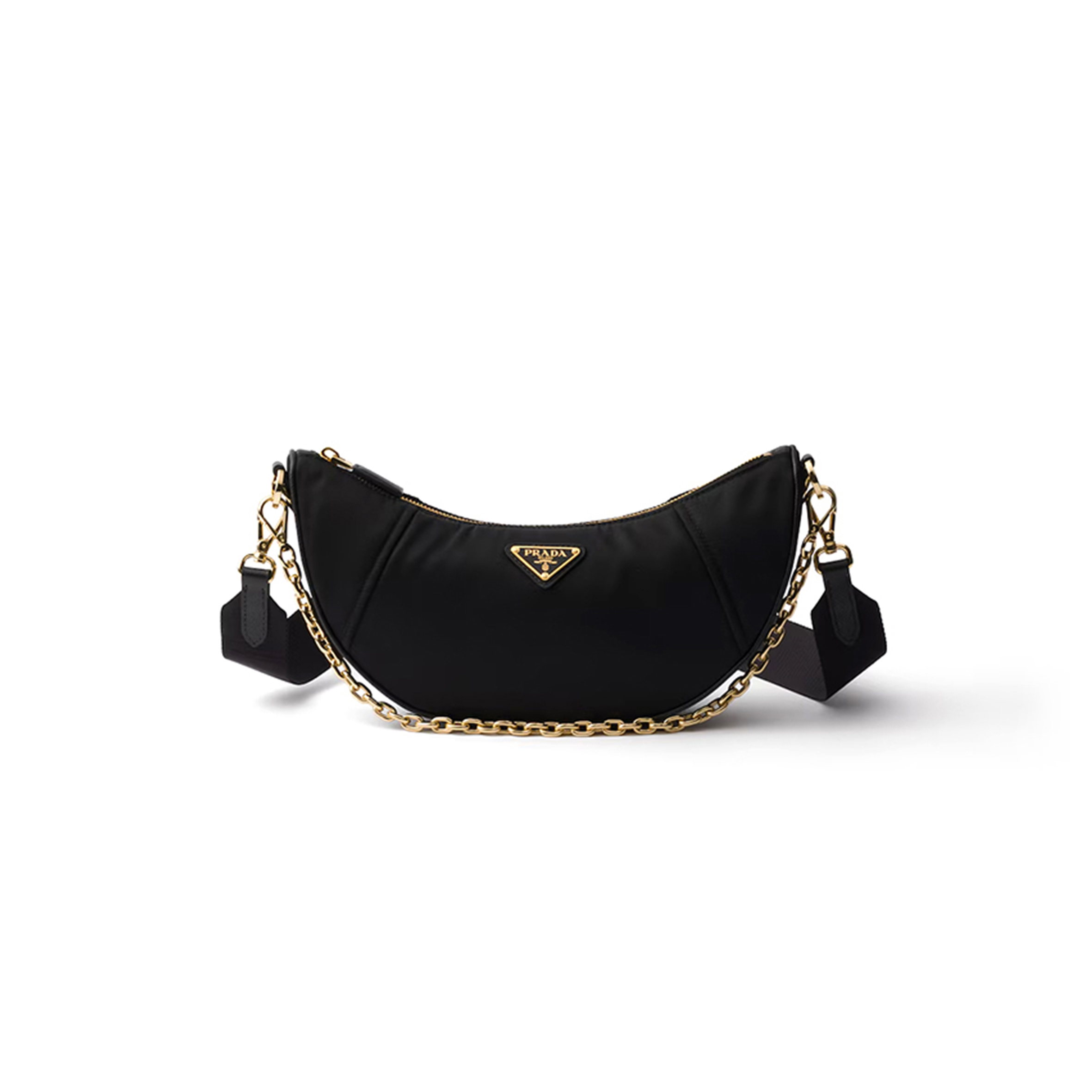 PRADA DEMI-LUNE RE-NYLON SHOULDER BAG 1BH222 (30*13.5*6cm) PRADA DEMI-LUNE RE-NYLON SHOULDER BAG 1BH222 (30*13.5*6cm)
